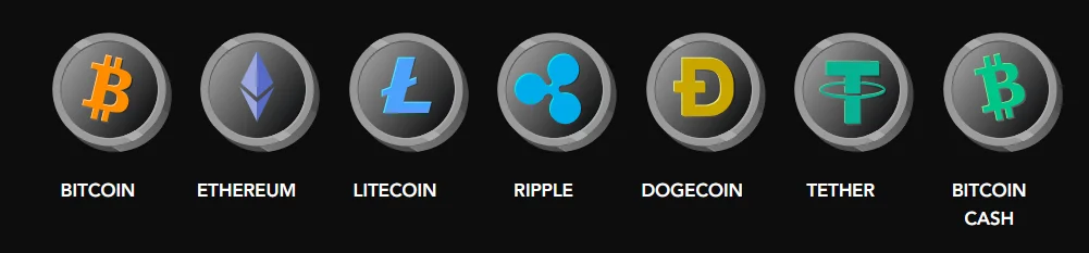 Deposit crypto at King Johnnie: BTC, ETH, USDT